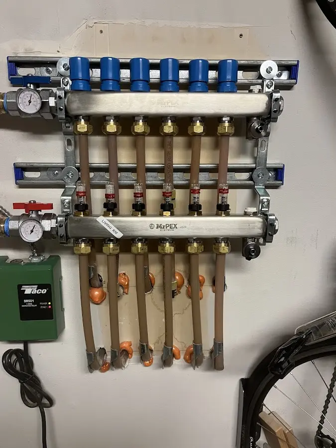 Plumber performing Gas Line Installation at a residential property in Mahoning